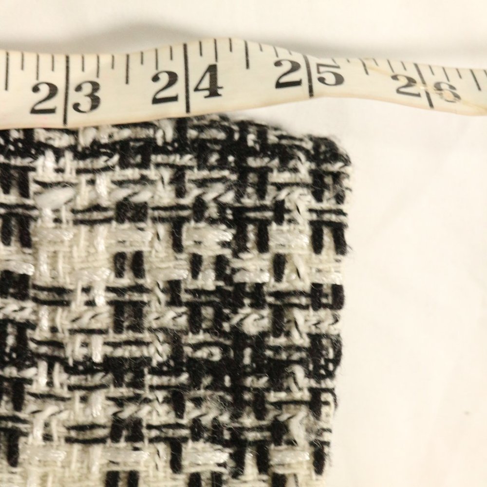 NINE WEST Black/White Patterned Long Coat Sz 12 US - Picture 13 of 16